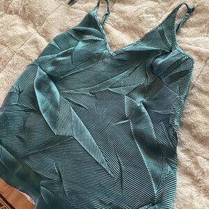 Floreat for Anthropologie textured cami tank top in teal